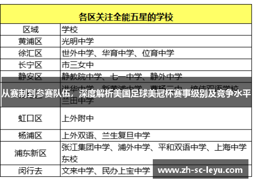 从赛制到参赛队伍，深度解析美国足球美冠杯赛事级别及竞争水平
